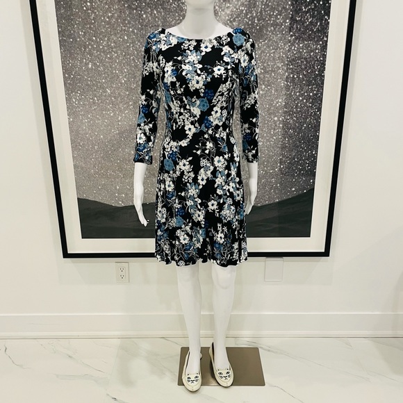 Erdem Floral 3/4 Sleeve Dress - Picture 2 of 11